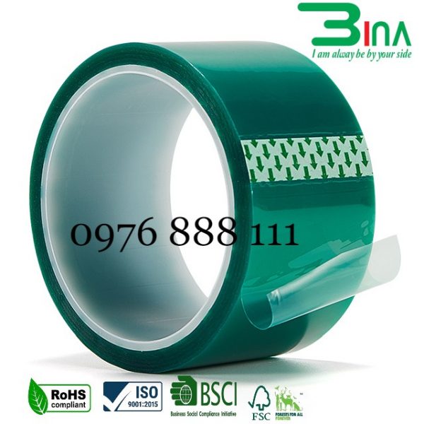 Băng dính chịu nhiệt silicone màu xanh